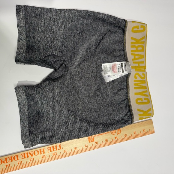 Gymshark XS Seamless High Waist Gray Marl Logo Workout Shorts - Picture 6 of 6